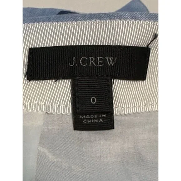 J. Crew Womens Linen Short Skirt In Palm Tree Print Size 0 Tropical Hawaiian - Picture 8 of 8